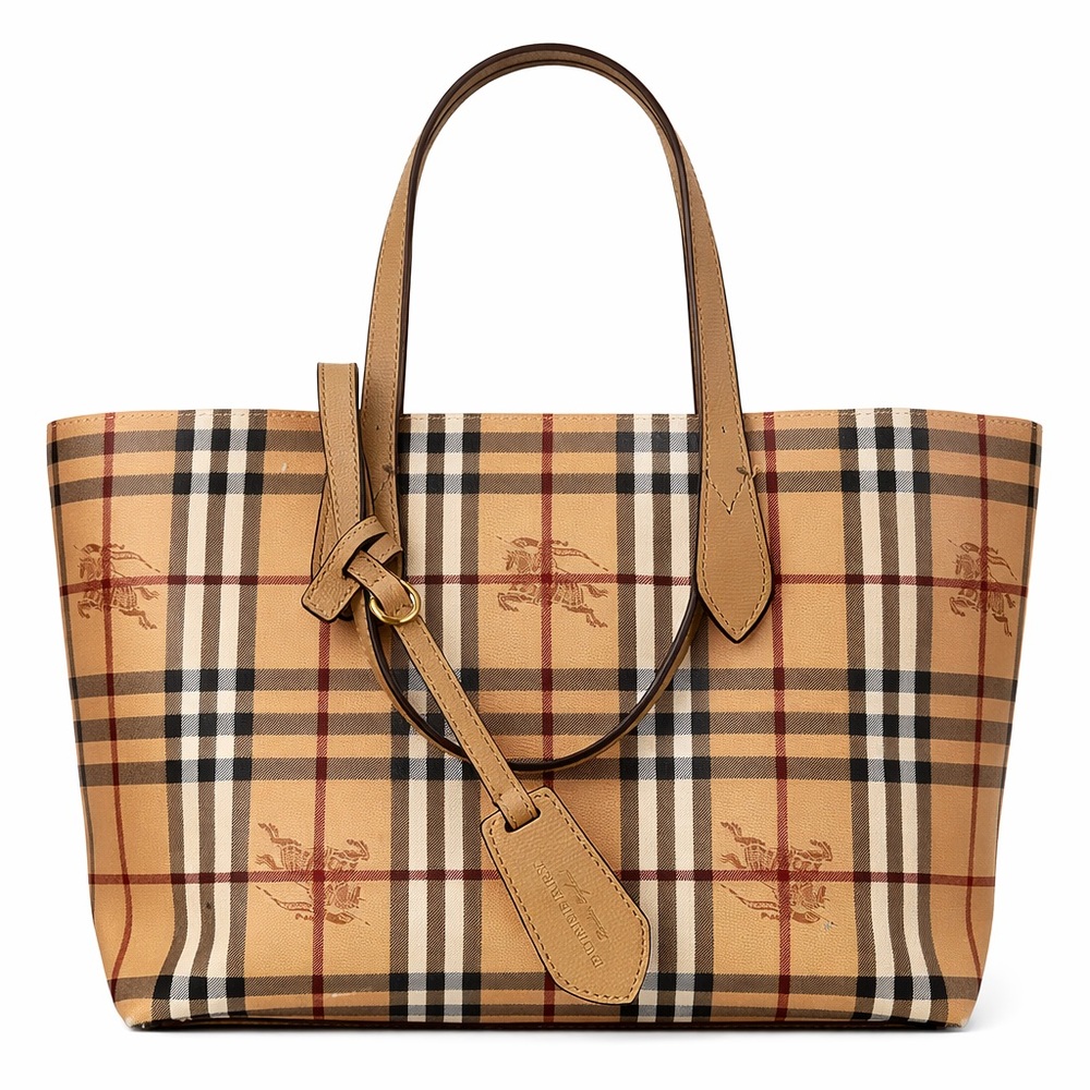 Burberry Haymarket Check Medium Reversible Tote Bag
